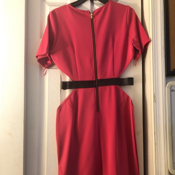 Missguided Hot Pink Mesh Cut Out Dress - Picture 3 of 3